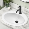 KRAUS Elavo 22 in. Oval Porcelain Ceramic Self-Rimming Drop In