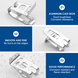 4PCS Replacement Belt Hook Clip, Stainless Steel Clip for Makita Impact Driver Tool Belt Heavy Duty Hook for Electric Drill TD126 TD127 HP347 HP457 DHP480 DHP482 with 4 Screws 346449-3