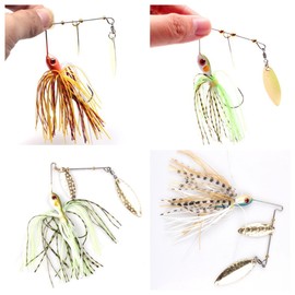 Value Sport 6Pcs Spinner Bait Bass Spinnerbaits Kit Hard Metal Spinner Buzzbait Swimbaits Fishing Jig Hook Lure Set 13G