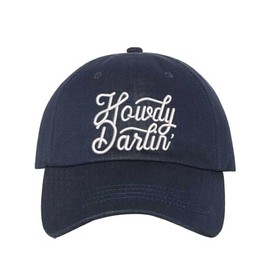 DSY Lifestyle Howdy Darlin Embroidered Baseball Cap (US, Alpha, One Size, Navy Blue)