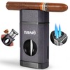 CUBARO Cigar Lighter with V Cutter – Triple Jet Torch