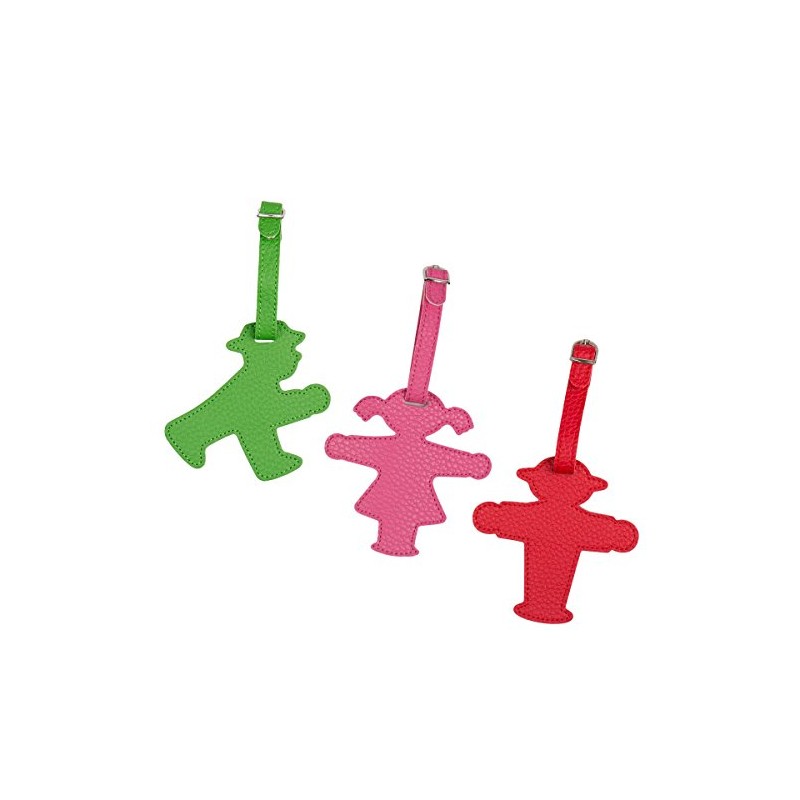 AMPELMANN Luggage Tag Travel Companion Traffic Light Woman Pink PU