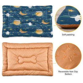 YETTASBIN Cute Bear Crate Pet Bed, Portable Washable Dog Cat Mat, Soft Comfortable Pet Mattress with Non-Slip Bottom for Dogs Cats Sleeping, 36 x 24 Inch