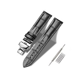 Moran Genuine Leather Watch Band, Replacement Strap, D Buckle, For Men, Wrist Watch, Waterproof/Sweatproof Strap, Available Widths 18mm, 19mm, 20mm, 21mm, 22mm, 23mm, 24mm