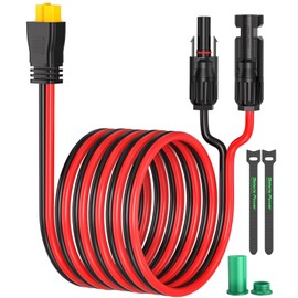 Bateria Power Solar to XT60 Charge Extension Cable with Solar Connectors Caps, Combined Wire Solar Connector to XT60 Adapter Cable for Solar Panel to Battery RV Power Station Generator 12AWG 2FT