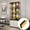 UFURMATE 4Pcs Gold Glass Finger Pull Handles for Drawer, Cupboard,