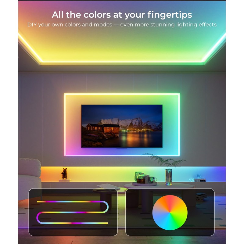 DeckTok LED Neon Rope Strip Light 9.84ft RGB IP65 for