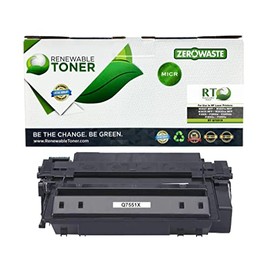 Renewable Toner Compatible High Yield MICR Toner Cartridge Replacement for HP 51X Q7551X Laser Printers P3005 M3035 M3027