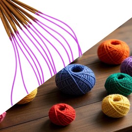 MeyaGo 2PCS Silicone Knitting Stitches Holder Barber Cord Stitch Markers Knit Stiches Keeper Silicone Knitting Cords with Knitting Needle Stoppers in a Storage Tin