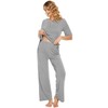 WiWi Women's Viscose from Bamboo Pajamas Set Short Sleeve with