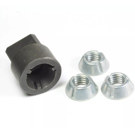 Trident Installation Tool + 5pcs 1/2-13 Tri-Groove Tamper Proof Security Nuts LPF440