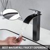 VOTON Vessel Sink Faucet Oil Rubbed Bronze Modern Tall Waterfall
