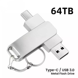 USB Flash Drive 1TB, 2TB, 16TB, 64TB Storage USB 3.0 Interface for Laptop-Tab-C Mobile - Size: 64TB