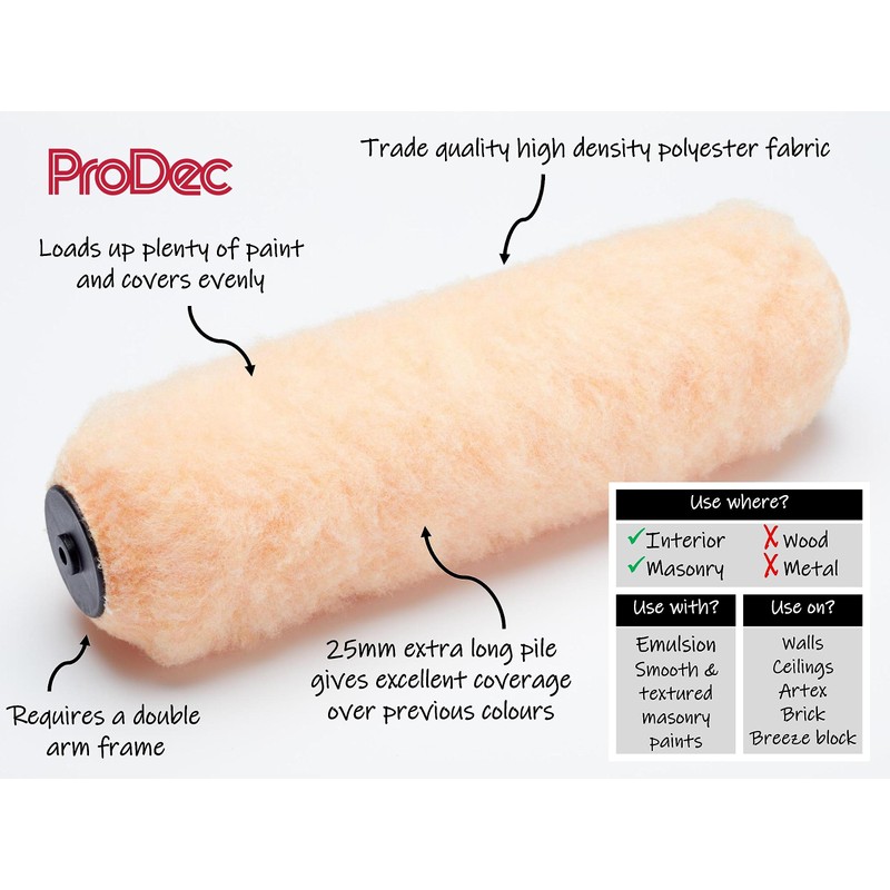 ProDec Contractor 12 inch Extra Long Pile High Density Polyester