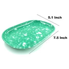 JOVELY 7.5" X 5.1" Korean Tteokbokki Melamine Square Serving Dishes, Indoor and Outdoor Party Dish, Break-Resistance, Dishwasher Safe, 4 Pcak