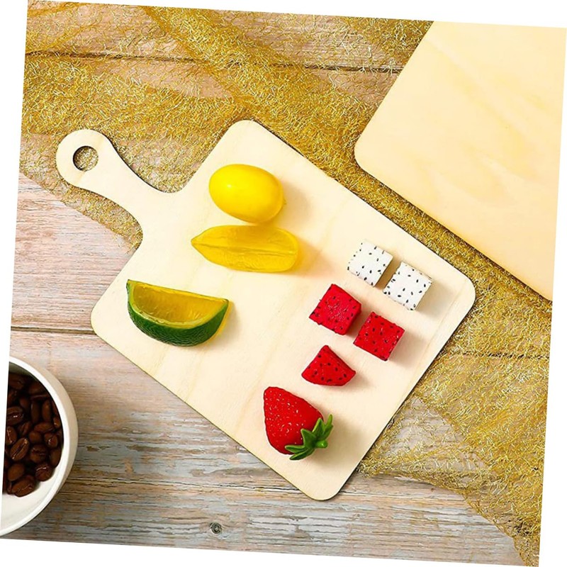DOITOOL 5Pcs Unfinished Wood Cutting Board Smooth Craft Wood Blanks