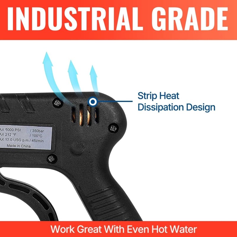 YAMATIC Pressure Washer Gun 5000 PSI Power Washer Extension Wand