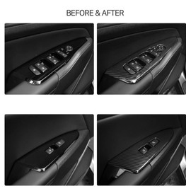 Kadore for 2023-2025 Kia Sportage Hybrid Carbon Fiber Style Interior Side Windows Lift Door Panel Frame Cover Trim LHD 6-pc
