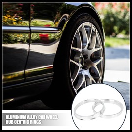 Hihaha 4pcs 72.6 to 66.6 mm Aluminium Alloy Car Hub Centric Rings Wheel Bore Spacer Durable Material