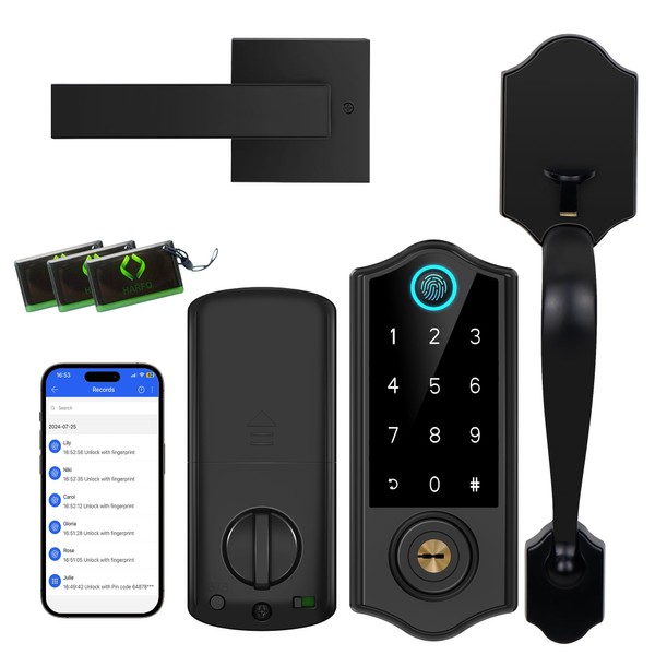 Harfo Fingerprint Smart Door Lock for Front Door with Handle