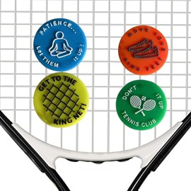 4 Pcs Spicy/Aggressive Reminder to Keep You On Your Tennis Game - Tennis Racket Dampener, Tennis Vibration Dampener, The Best Tennis Gift for Every Player and Team Tennis Vibration Dampeners