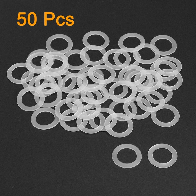 sourcing map Nylon Flat Washers M18 27mm OD 18mm ID
