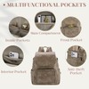 VASCHY Backpack for Women, Chevron Quilted Vegen Leather Flap Backpack