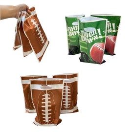 40PCS Football Party Bags Football Plastic Goodie Bags Favors Rugby Sports Themed Treat Bags Gift Bags Decorations for Sports Events Birthday Party