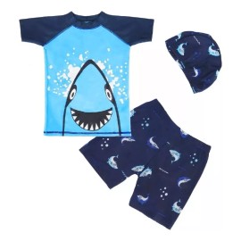 HomeChi Traje De Baño Para Niños De Tiburón De 3 Piezas