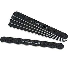 Pure Nails Black Foam Nail Files - 80/80 Grit (Pack Of 5)