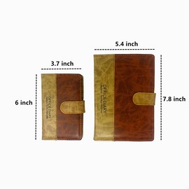 Unbranded Set of 2 Leather Notebook Composition Book Cover Notepad Office Diary Book