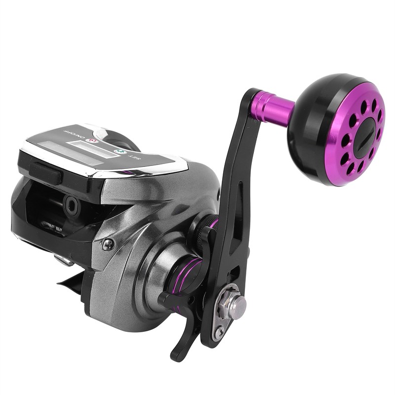 Solar Digital Display Fishing Reel Casting Wheel Rechargeable Single Rocker
