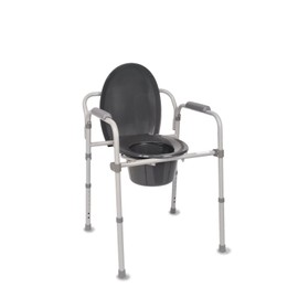 EQUATE Bedside Toilet Commode, Equate Steel Foldable 3-in-1 400 lb Weight Capacity