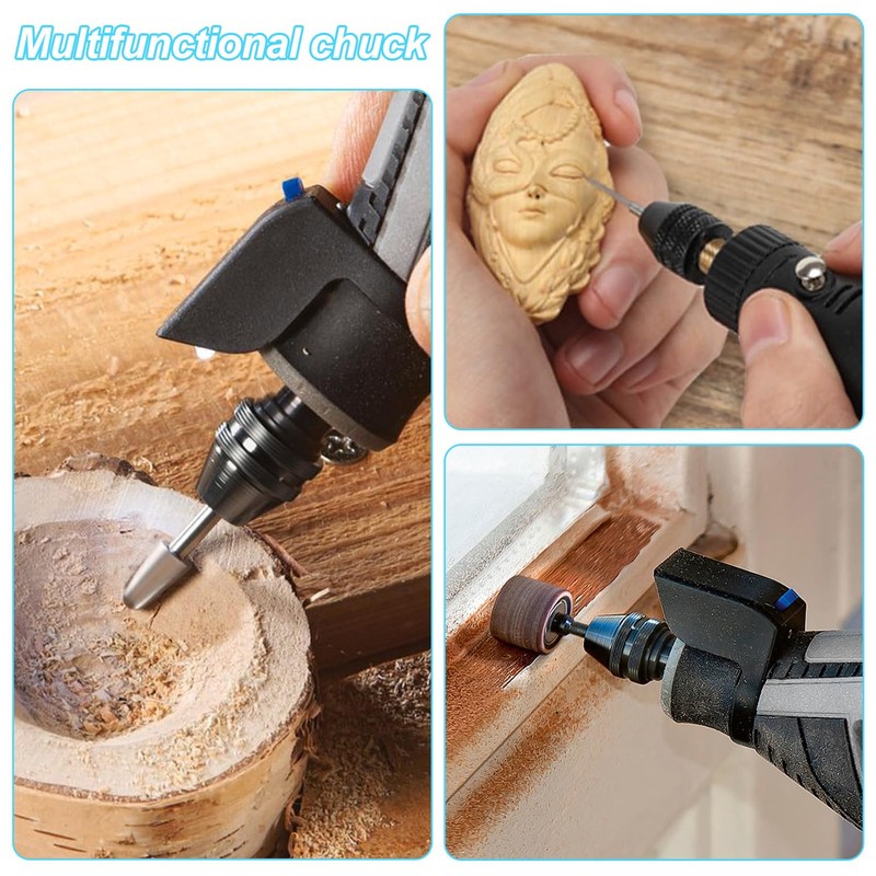 15-Piece Set Collets for Dremel Accessories, Pure Copper Mini Drill