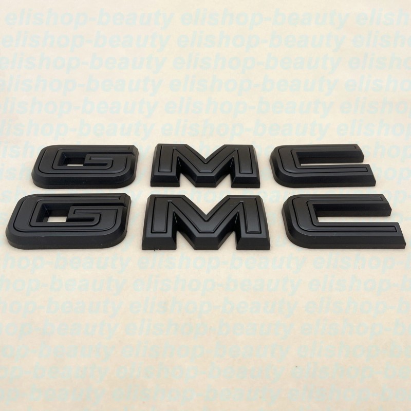 GMC Overlay Front Rear Emblem Black kit For 2019 -