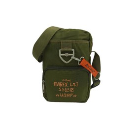 Avirex POST Collection PST03 Nylon Waterproof Shoulder Bag for Men with Detachable Keychain, Green