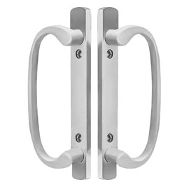 8.5" Legacy Sliding Patio Glass Door Dummy Handle Set – Sash Controls 2265 Handle Replacement – Fits 3-15/16" Screw Spacing, 1-1/4" to 2-1/4" Thick Doors – No Latch, No Mortise Lock (Brushed Chrome)