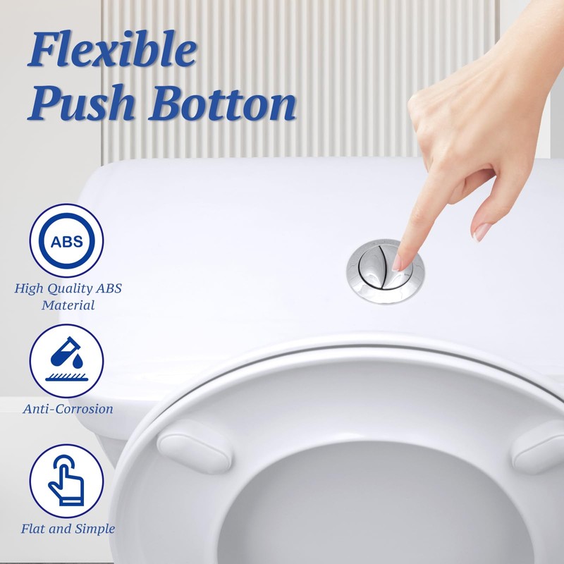 PHITUODA Toilet Tank Push Button 38mm Thread Diameter Dual Push
