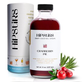 HipStirs Cranberry Syrup for Drinks - Our Cranberry Pie Syrup Uses Real Ingredients to make it the Perfect Winter Drink Mixer (8 Fl Oz)