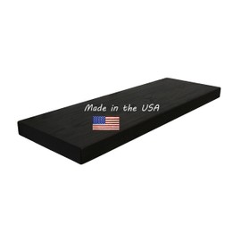 joelsantiques 36 Inch Wooden Floating Shelves for Wall - 36x12x2 in - Made of Natural Wood - Long Heavy Duty Rustic Wall Shelves for Bedroom - Perfect for Living Room, Kitchen - Black