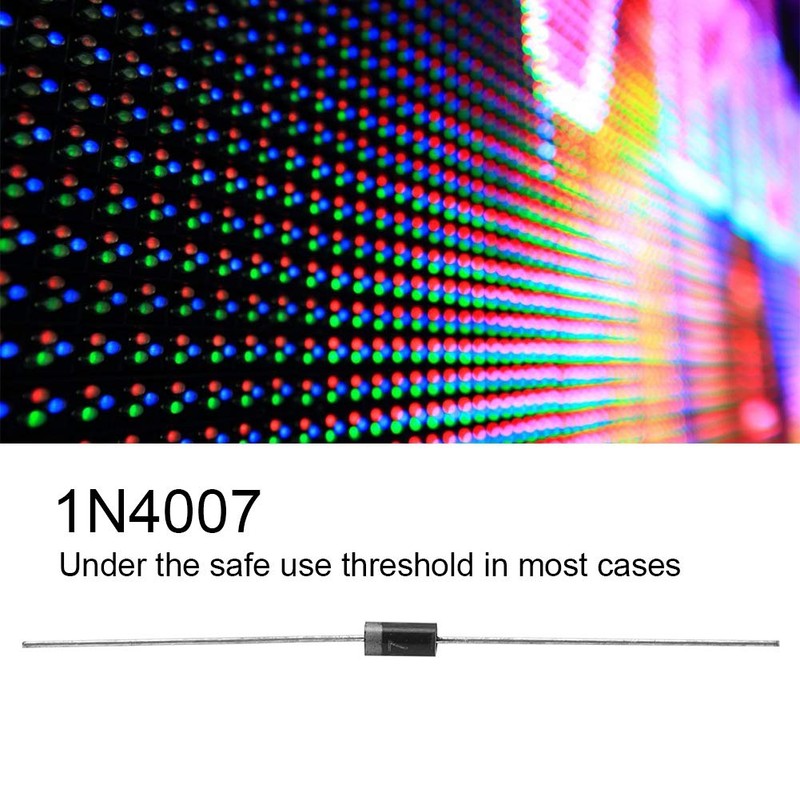 1N4007 Diode, 1000V 1A High Voltage Rectifier Diode Rectifying Diodes