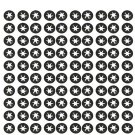sourcingmap 100 Pcs 4mm x 12mm Internal Tooth Starlock Star Lock Locking Washers
