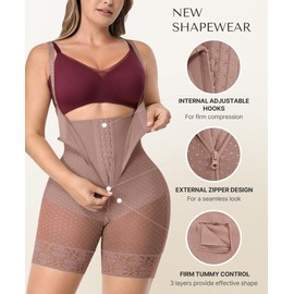 SHAPELLX Shapewear Tummy Control Faja Body Shper Butt Lifting Shapewear High Compression Shapewear Bodysuit Corset