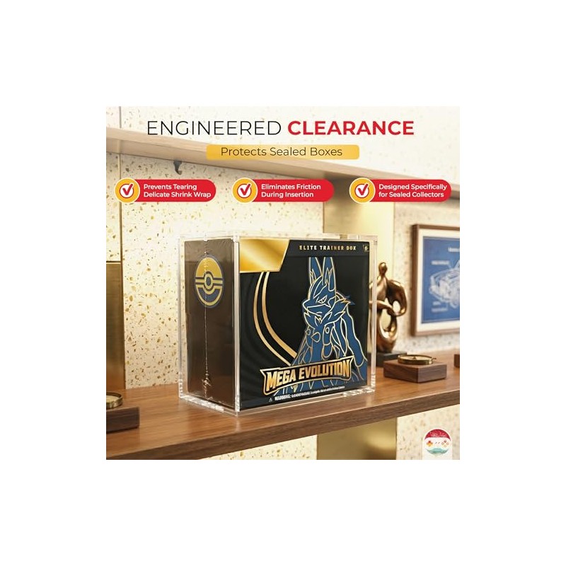 Premium Acrylic ETB Display Case – Thick Crystal Clear Display