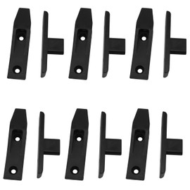 LQ Industrial 6 Sets Black Plastic Connecting Plate Snap Fasteners Furniture Corner Fasteners Furniture Panel Connecting Bracket for Partition Cabinet Panel Closet Roman Column Sideboard