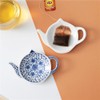 Sizikato 4pcs Blue and White Porcelain Tea Bag Holder Tea