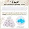 Toulite 10 Pcs Cotton Bra Liners 3 Layer Rectangle Under