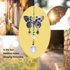Persofine Window Hanging Suncatcher with Crystal,blue butterfly Garden Hanging Rainbow