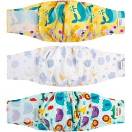 CuteBone Dog Belly Bands for Male Dogs Potty Training, Comfortable&Leakproof, 3 Pack, CAD-DM09S