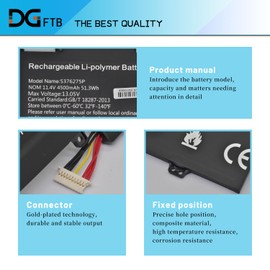 5376275P UTL-509068-3S NV-509067-3S Laptop battery For Gateway GWTN156-1RG GWTN141-2BL GWTN141-4 GWTN141-4BK GWTN141-4BL GWTN156-5BL GWTN156-9SL GWTN141-10BK GWTN141-10BL GWTN141-10GR 51.3Wh/4500mAh